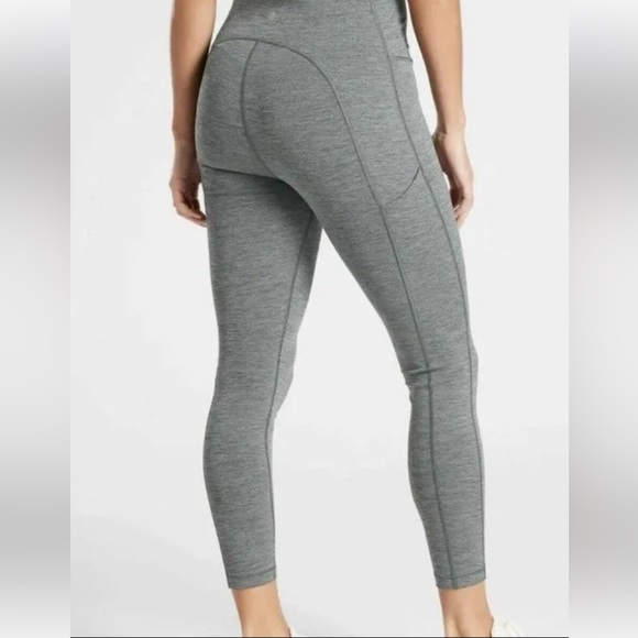Athleta Ultimate Stash 7/8 Tight Leggings Size Small Grey Heather - Picture 2 of 14